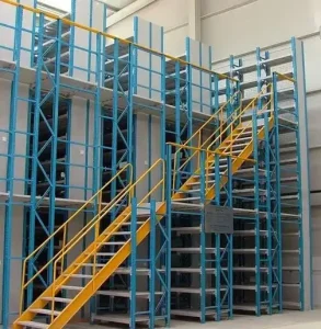Uniform Pressure Bearing Cross Beam Closed Safety Guard Household Appliance Parts Storage Multi Tier Mezzanine Floor Racking