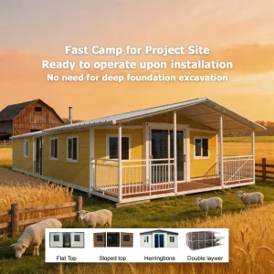 Unique A Frame Style 20ft Prefabricated Tiny Home with Star View Skylight and Sloped Roof for Airbnb Wilderness Pod