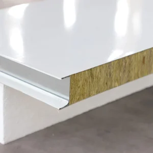 Unique Design Rock Wool Metal Faced Sandwich Panels Thermal Insulation Interior Wall for Warehouses