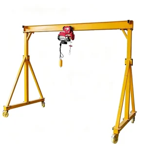Universal Indoor Outdoor Single Girder 5 Ton Rubber Wheel Mobile Gantry Hoist for Factory Warehouse Construction Work