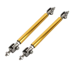 Universal Multi Color Stainless Steel Racing Front Bumper Lip Splitter Rod Strut Tie Bar Support Kit Front Bumper