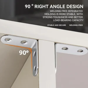 Versatile Easy-Install Metal Angle Brace 40”x40”x16” 20PCS Stainless Steel 90 Degree Connector with 80 Screws