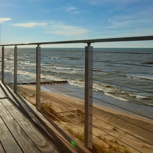 Vertical Metal Wire 42″ Cable Railing Deck Posts