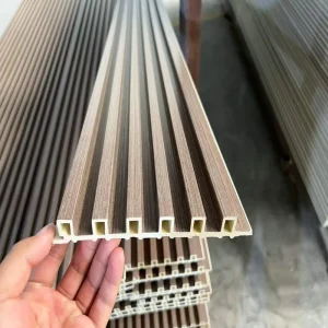 WPC 3D Fluted Wall Board Wood Plastic Composite Interior Wall Panel Cladding