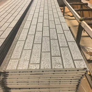 Wall Panels with Sandwich Layers Roof Panels Metal Engraved PU Sandwich Panels