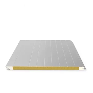 Wall and Roof Insulation Rock Wool Sandwich Panel for Exterior Walls and Cold Rooms Polyurethane Edge Banding for Clean Rooms