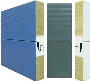 Wall and Roof Insulation Rock Wool Sandwich Panel for Exterior Walls and Cold Rooms Polyurethane Edge Banding for Clean Rooms