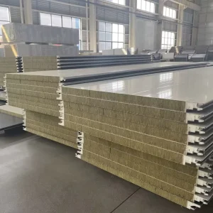 Wall and Roof Rock Wool Sandwich Panel with Polyurethane Edge Sealing