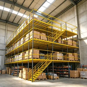 Warehouse 2 Level Mezzanine Loft Rack Industrial Steel Storage Platform For Manual Picking