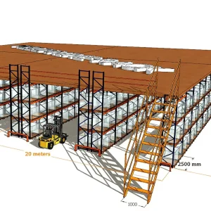 Warehouse Heavy Duty Steel Loft Platform Shelf Storage System Attic Pallet Racking Mezzanine Floor Racks System