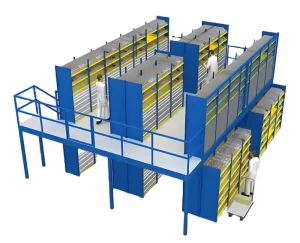 Warehouse Heavy-Duty Steel Mezzanine Platform Racking System with Pallet Rack-Supported Floor