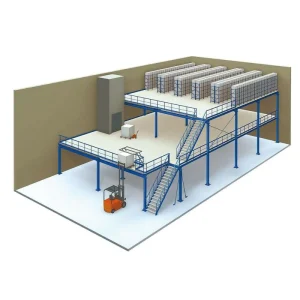 Warehouse Mezzanine Floor Steel Storage Platform System with High Load Capacity for Logistics Center and Factory