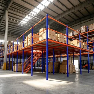 Warehouse Pallet & Box Storage Mezzanine Rack Multi Floor Steel Attic Platform With Stairs
