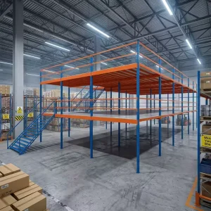 Warehouse Storage Mezzanine Platform Steel Structure Rack System Double Layer Heavy Duty Corrosion Protected Industrial Shelf