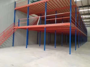 Warehouse Storage Multi-Level Heavy Duty Steel Powder Coated Adjustable Mezzanine Platform Attic Loft Rack Screw Assembly