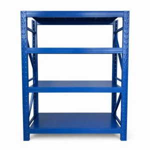 Warehouse Storage Shelving 500kg Per Shelf 4 Tier Heavy Duty Solid Steel Rack Industrial Blue Boltless Quick Assembly