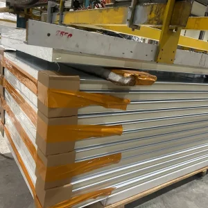 Water & Fire Resistant Rock Wool Core Sandwich Panel for Office Cold Room Hotel Partition Walls