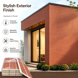 Waterproof 16mm Metal Facade Panel Decorative PU Foam Insulation Board for South America Market Easy Install Prefab Siding