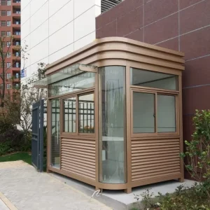 Waterproof Anti Corrosion High Galvanized Steel Prefab Sentry Box Security Kiosk Modern Design for Office Parking Lot School