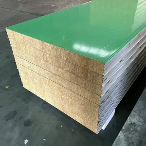 Waterproof Fireproofing Insulated Acoustic Rock Wool Glass wool Sandwich Panel for Roof Wall Ceiling Oven