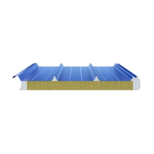 Waterproof High Density Rock Wool Sandwich Roof Panel for Exterior Wall Warehouse Eco Friendly A1 Class Non combustible