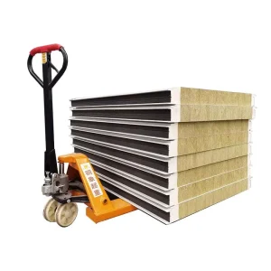 Waterproof Hydrophobic Rock Wool Sandwich Panel with PU Edge Banding