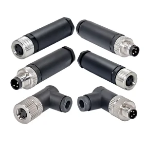 Waterproof IP67 M8 Assembly Plug Male and Female Straight 3Pin 4 Pin Screwing Copper Contact Sensor Connector