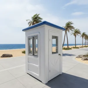 Waterproof Industrial Fiberglass Security Guard House One piece Molded Sentry Box Portable Villa Coastal Area Parking