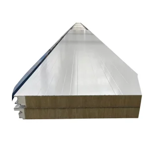 Waterproof Modern Rock Wool Sandwich Panel Tongue and Groove Joint System Fireproof Steel Cladding Wall for Cold Room Warehouse