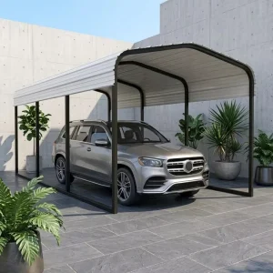 Waterproof Powder-Coated Steel Carport Components, Commercial and Industrial Outdoor Vehicle Use, Manufacturer