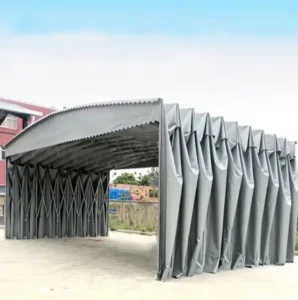 Waterproof Roofing Canvas Galvanized Steel Frames Retractable Canopy
