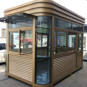 Waterproof Steel Structure Mobile Sentry Room Security Booth for Carport and Residential Community Use