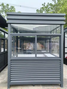 Waterproof Sun Windproof Steel Structure Mobile Sentry Room Security Booth Carport