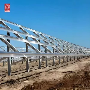 Waterproof Zinc Aluminum Magnesium Flat Roof Ballasted Solar Panel Rack PV Support Frame For Commercial Buildings