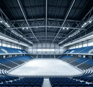Weather Resistant Steel Structure Sports Center Prefabricated Steel Frame Hall for Community Sports Project