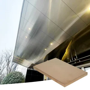 Weatherproof Fire Resistant Eco Friendly Brushed Stainless Steel Honeycomb Panel for Commercial Building Outdoor Canopy Eaves