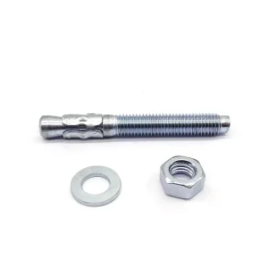 Wedge Anchor Bolts Galvanized Carbon Steel Expansion Anchor Bolts With Nut Washer for Concrete Wall Construction