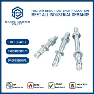 Wedge Anchor Expansion Bolt Through Bolt Heavy Duty for Curtain Wall Facade Steel Structure Civil Engineering Construction