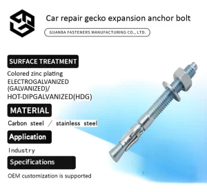Wedge Anchor Through Bolt M6 M8 M10 M12 M16 Carbon Steel Zinc Plated Concrete Anchor Bolt
