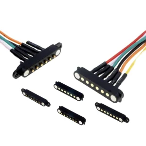 Welded Wire Nylon Magnetic Snap On Pogo Pin Connector Quick Terminal 2 8P High Current Waterproof Charging Pin