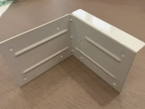 White Powder Coated 3-Sided Corner Bracket Heavy Duty Furniture Connecting Bracket