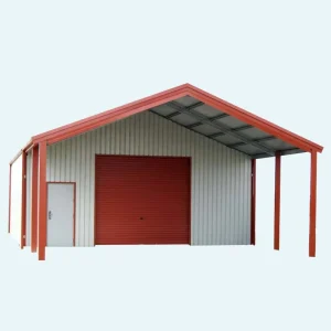 White Warehouse Garage Workshop Galvanized Steel Carport Garage