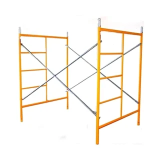 Window Washer Scaffold Galvanized Steel Traditional Industrial Mobile Trestle 5′ x 5’1″ Spray-Coated Easy Assembly Exterior