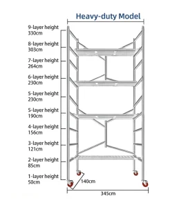 Working Platform Scaffolding Structure Folding Ladders Feature Mobile Ladder H Frame High Quality