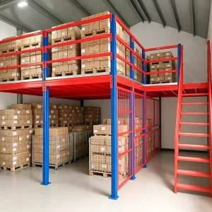 Workshop Inventory Storage Steel Mezzanine Platform Custom Heavy Load Attic Racking System