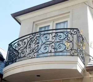 Wrought Iron Balcony Railing Antique Outdoor Decorative China Featuring Steel Handrail