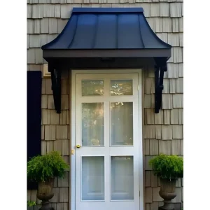 Wrought Iron Canopy Metal Awning Cast Iron Brackets Windproof Iron & Steel Customized Size