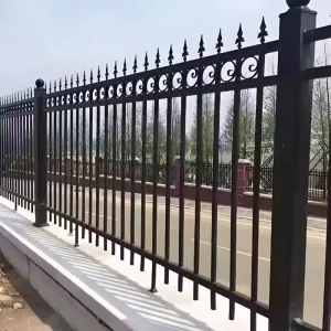 Wrought Iron Fence Home Security 5mm Zinc Steel Powder Coated Residential Outdoor 1800x2400mm