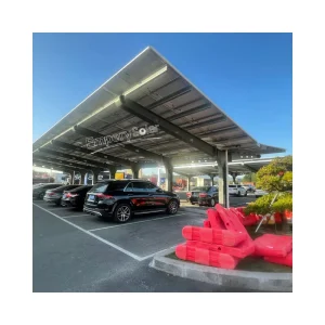 Y-Shape Stainless Steel Solar Carport System Anodized Finish Natural Color Home Ground Manufactured Solar Array