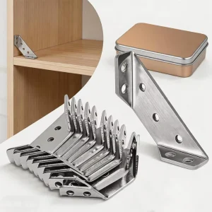 YOYOW Thickened Stainless Steel Fixed Corner Brace Triangle Shelf Bracket Furniture Curtain Wall Accessories Customized Size